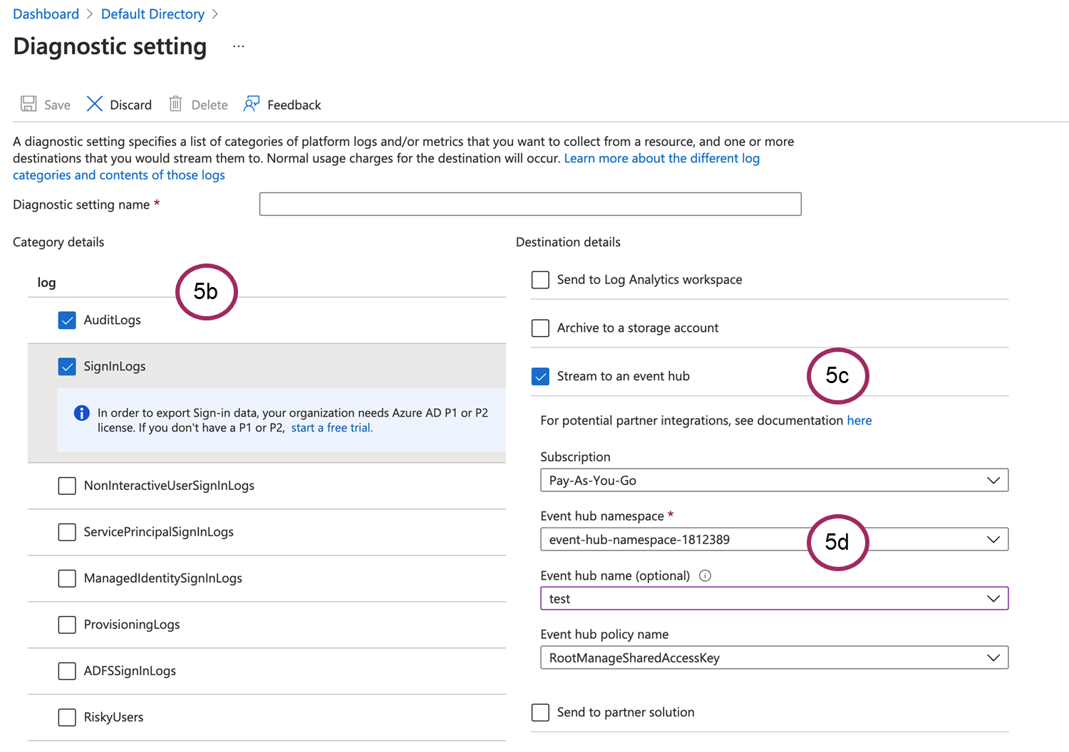 Set Diagnostic Settings